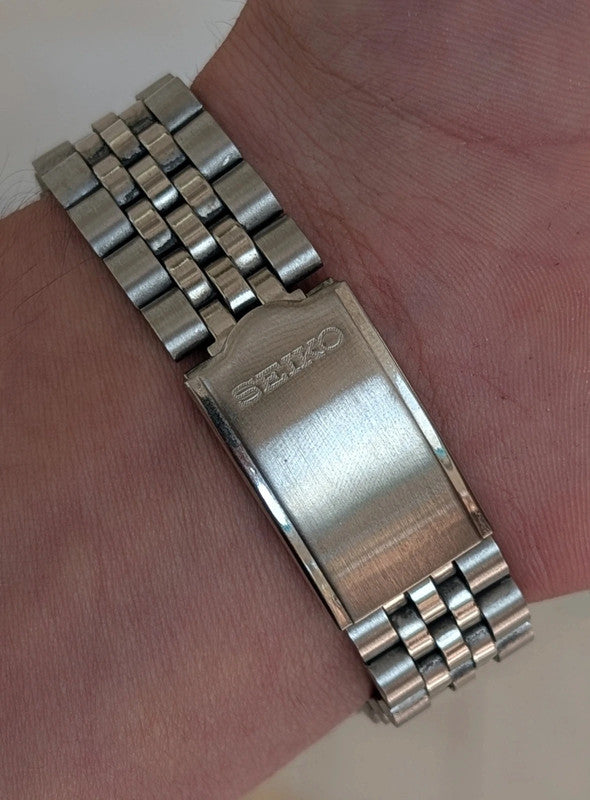 Seiko 5 Racer Automatic Vintage 7S26 White Day-Date Japan