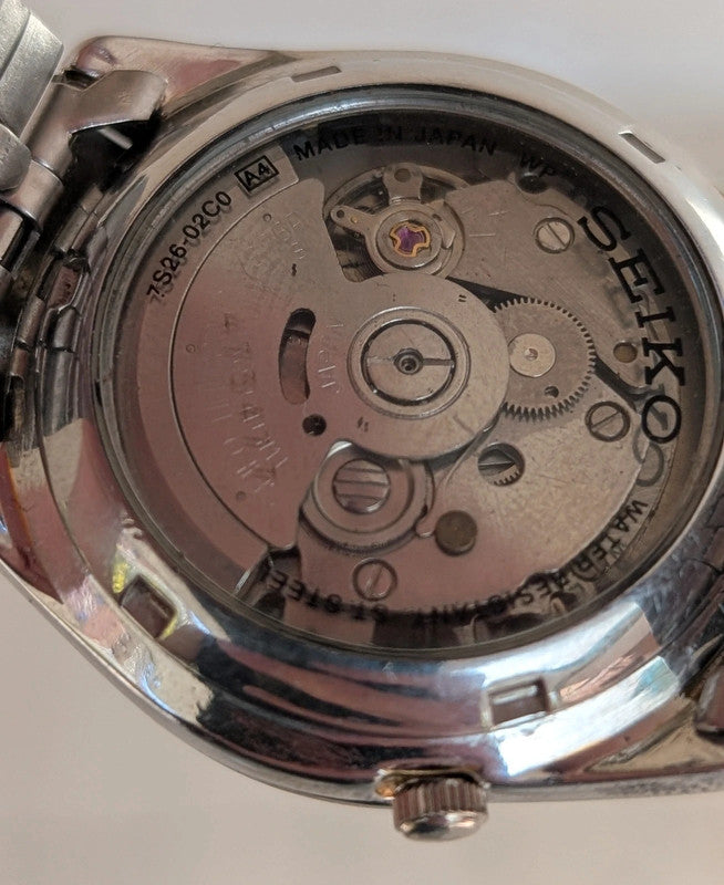 Seiko 5 Racer Automatic Vintage 7S26 White Day-Date Japan